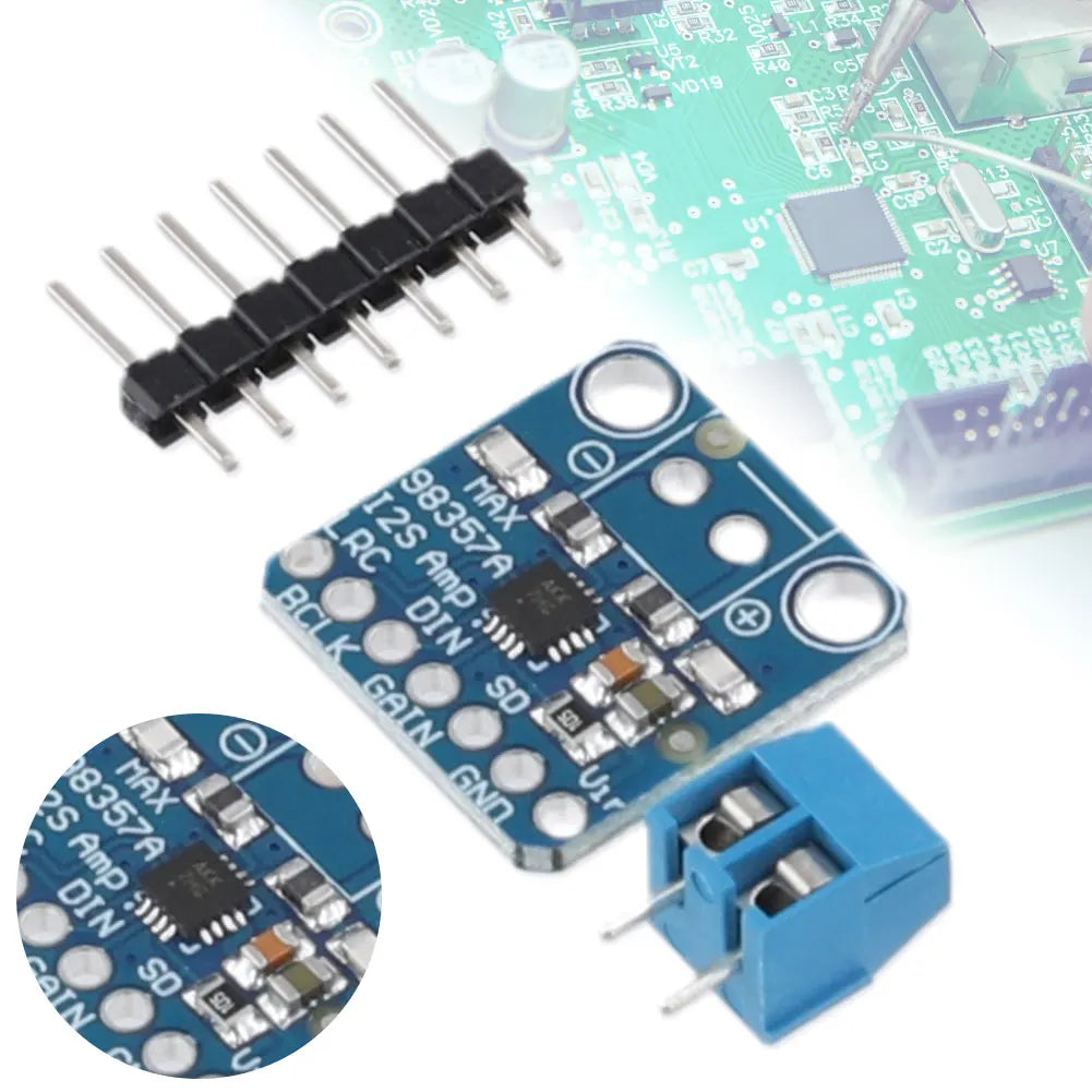 MAX98357 Amplifier Breakout Interface DAC Decoder MAX98357A Class D Filterless Audio Amplifier Module 3W for Raspberry Pi