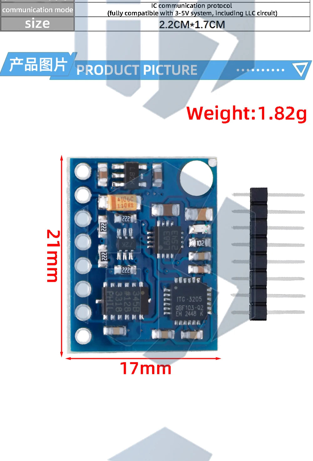 GY-85 BMP085 Sensors Modules (ITG3205 +ADXL345 + QMC5883L) for arduino