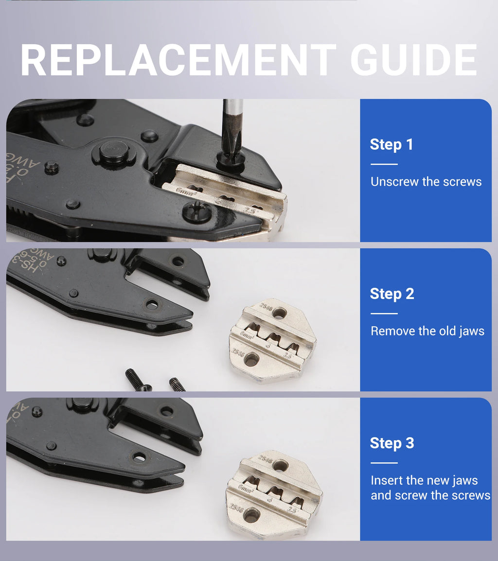 Crimping Tool Set Electrician Ratchet Wire Crimper For Crimp Terminals Dupont JST Non Insulated Open Barrel Ferrule MC4 Solar