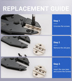 Crimping Tool Set Electrician Ratchet Wire Crimper For Crimp Terminals Dupont JST Non Insulated Open Barrel Ferrule MC4 Solar