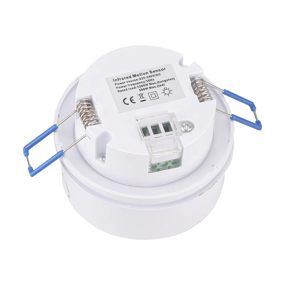 AC 220V-240V Human Body Infrared Sensor Switch 500-1200W LED Detector Smart Switches 3-200lux Adjustable Projection Light Sensor