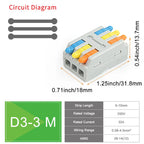 10/50 PCS Universal Compact Mini Fast Wire Connectors Lever Nut Crimp Splitter Electrical Conductors Push-in Home Terminal Block