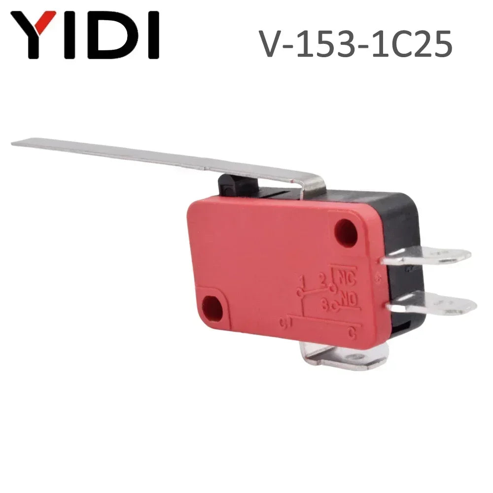 V-15 V-151 V-152 V-153 V-154 V-155 V-156-1C25 Microswitch SPDT Momentary Travel Mini Micro Limit Switch 1NO1NC Roller Lever Arm