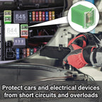 10pcs Box Jcase Fuse kit 20A/30A/40A Square Jcase Fuses Low Profile Box Shaped Fuse fusible for SUV Cars Trucks Boats Automotive