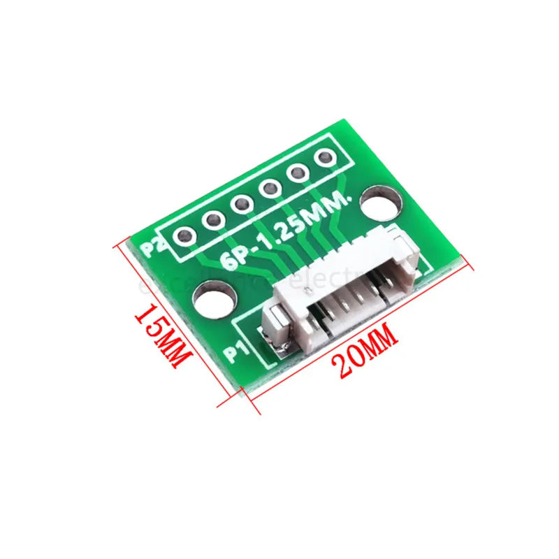 1.25 To Dip2 54 Circuit Board 1.25mm Spacing Horizontal Paste Terminal Socket Test Board 4P 6P 8P 10P 12P Adapter Board
