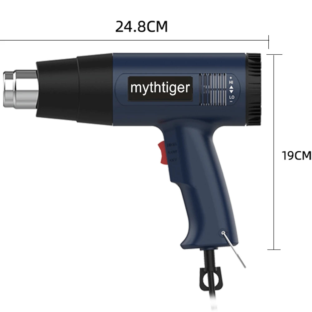 2000W Hot Air Gun Professional Electric Adjustable Temperature-controlled Building Hair Dryer Soldering Tools Heat Gun for Car