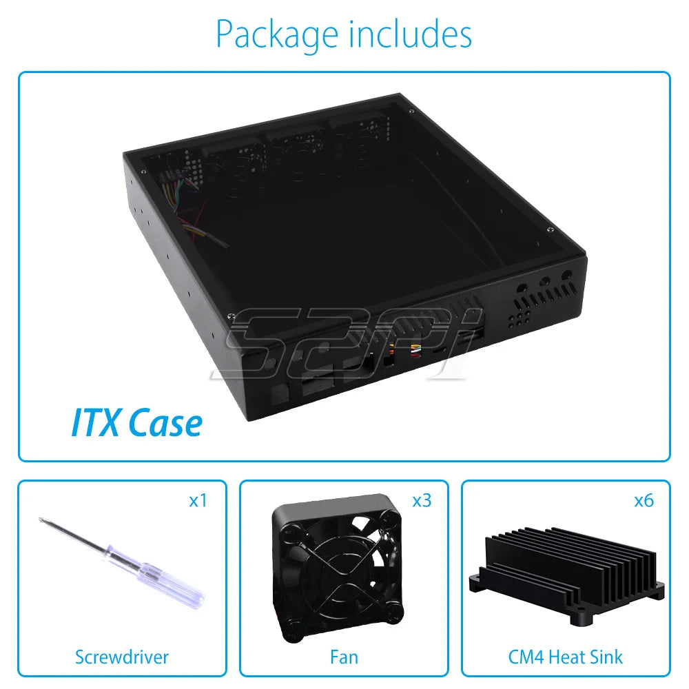 52Pi New DeskPi Super6C Raspberry Pi CM4 Cluster Carrier Mini-ITX Board 6 RPI Compatible CM4 Supported