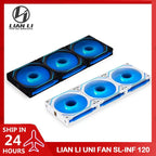 LIAN LI UNI FAN SL-INF 120 Infinity Mirror Fan RGB Case Radiator Cooler Gen.3 40 Leds L-Connect 3 120MM 140MM ARGB 5V 1/3Pcs