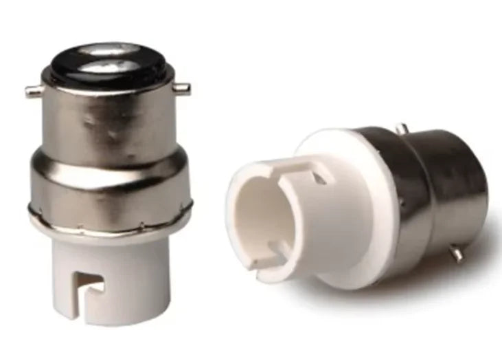 2pcs B22 To BA15D Lamp Base Adapter,BA15D To B22 Light Socket Holder Converter,allow You Install BA15D Lamp Into B22 Socket CE