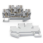 STTB 2.5 DIN Rail Terminal Block 50Pcs, Double Layer 2.5mm² Spring Clamp Compact Electrical Connectors for Industrial