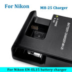 MH-25 EN-EL15 Charger D850 D800 D800E D810 D810E D600E D500 D7000 D7100 D7200 D7300 D7500 D610 D750 V1 Camera Battery Charger