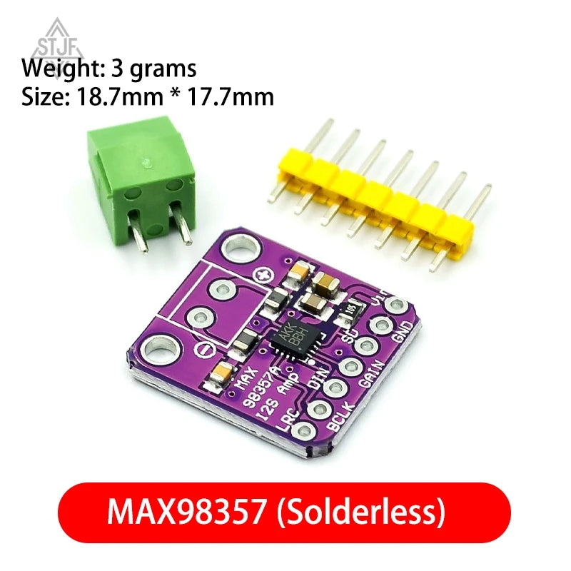 STJF High Quality MAX98357 MAX98357A I2S 3W Class D Amplifier Breakout Interface I2S DAC Decoder for Audio