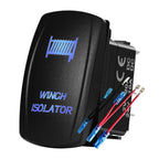 12V 24V Boat Trim Tabs Switch (ON)-OFF-(ON) Momentary Rocker Switch Waterproof Blue Light ON-OFF Toggle Switch With Harness