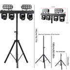 260W 4in1 RGBW LED Beam Wash Light Kit Set Tripod Stand Remote Control DMX512 For Disco DJ Wedding Party Club