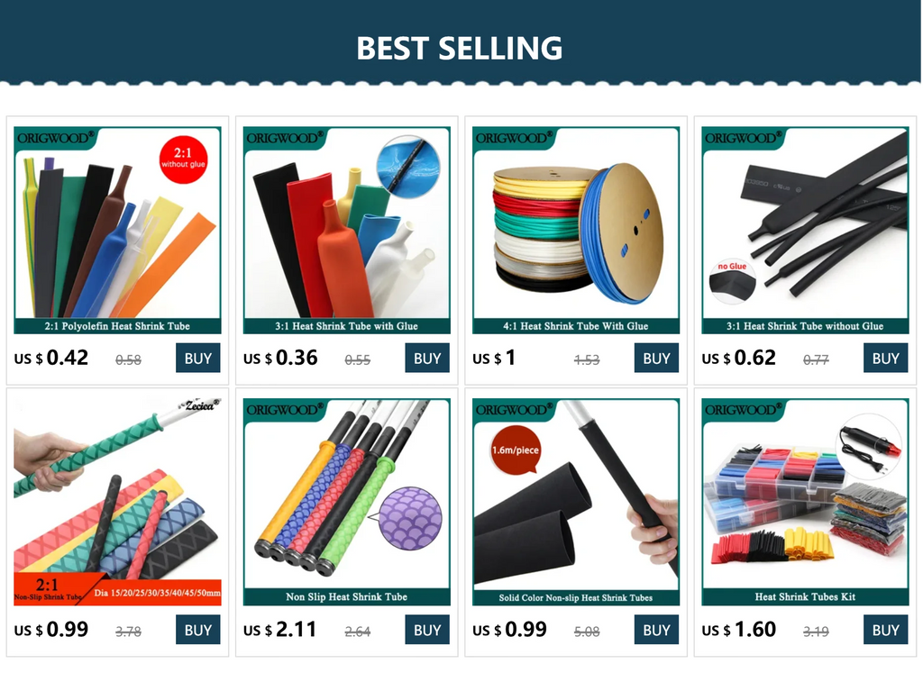 2:1 Heat Shrink Tubing Dia 1 2 3 4 5 6 7 8 9 10 12 14 16 20 25 30 40 50 mm Thermoresistant Sleeve Cable Repair Polyolefin Tube