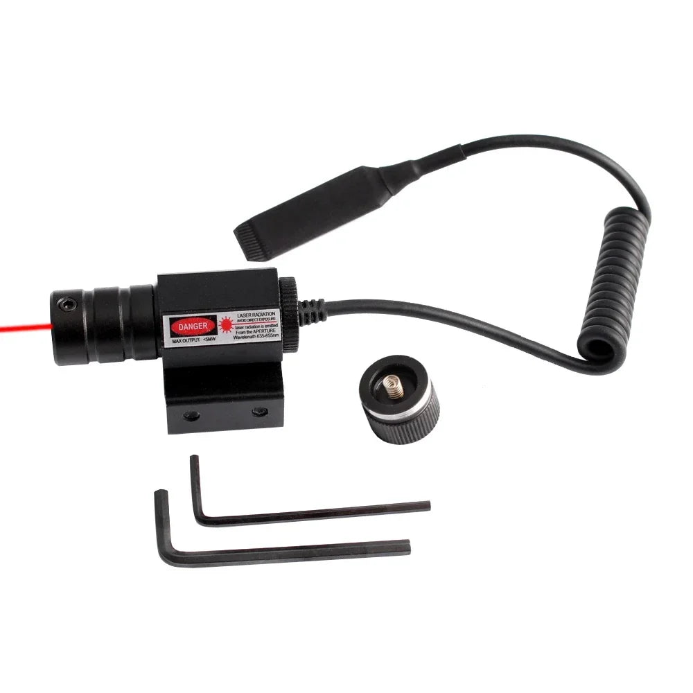 Mini Laser Pointer Red Dot Laser Sight with 635-655nm Adjustable 11mm/20mm Rail Mount Toy Gun Pistol Laser Sight