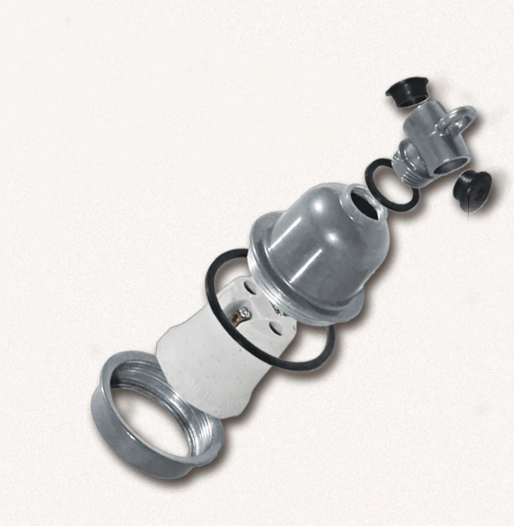 E27 Dust/Waterproof Porcelain Livestock Veterinary Farm High Temp Resist Aluminum Heat Warm Light Tee Lamp Hanger Holder Socket