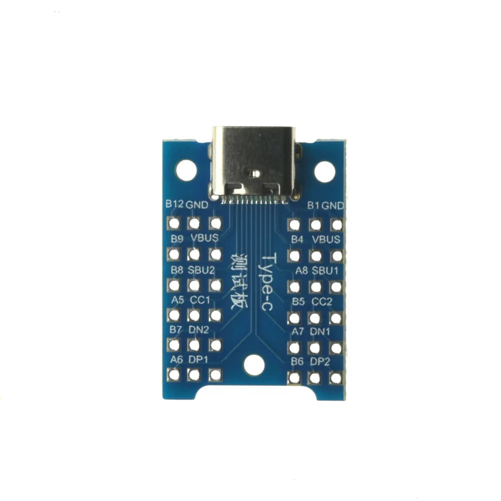 1-50pcs USB Type-C Breakout Board – All Pins Exposed, VBUS GND DP DN CC SBU, for Charging & Data Debugging, DIY Electronics