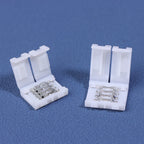 10Pcs LED Strip Connector 8MM 10MM 2Pin 3Pin 4Pin 3528 5050 RGB Single Color Solderless PCB Board Wire Free Welding Connectors