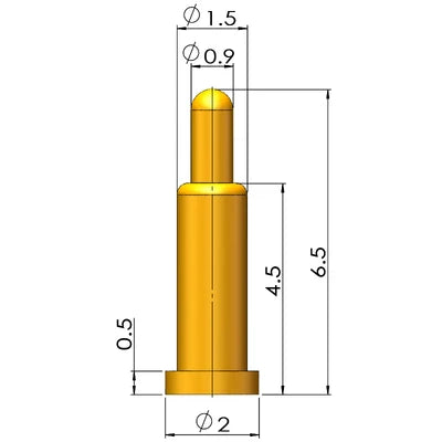 1Pcs Pogo Pin Connector Pogopin Battery Spring Loaded Contact SMD Needle PCB 1.8 2 3 4 5 6 7 8 9 10 12 mm