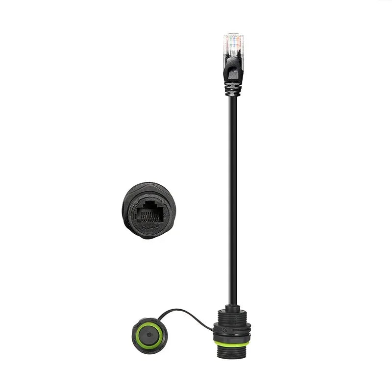 Outdoor Waterproof RJ45 CAT6 Network Cable Connector Joint M20 IP68 Breeding Intelligent Equipment Network Plug with Wire 1pc