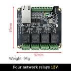 LIZAO Modbus TCP RTU Ethernet Module 4DI 4DO Relay Output RJ45 Digital Switch Input Module for PLC