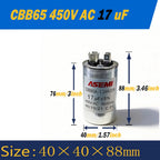 100uF CBB65 450V AC 40uF 45uF 50uF 60uF 65uF 70uF 80uF 90uF Motor Capacitor Air Conditioner Compressor Start Capacitor