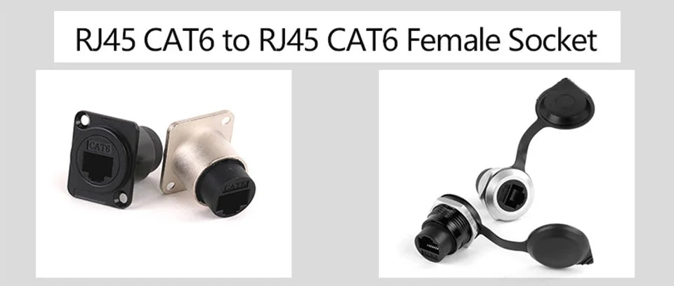 1pc Metal Round/D Type Module RJ45 CAT6&USB 2.0/3.0&Type C&HDMI-Jack Socket Through Network Panel Mounting Electronic Connector