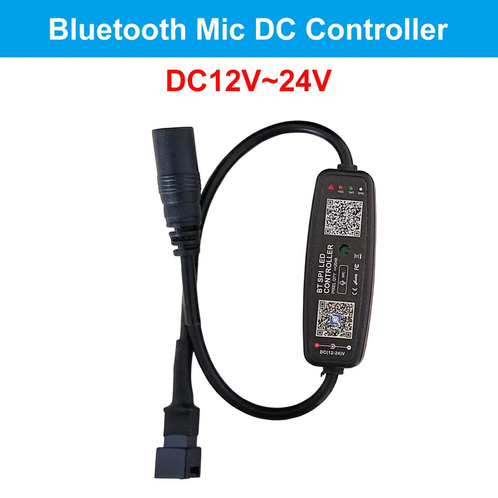 DC5-24V USB/DC Mini Led Controller 3Pin 28Keys Remote Bluetooth App Music Control For Individual Addressable WS2812 RGB Strip