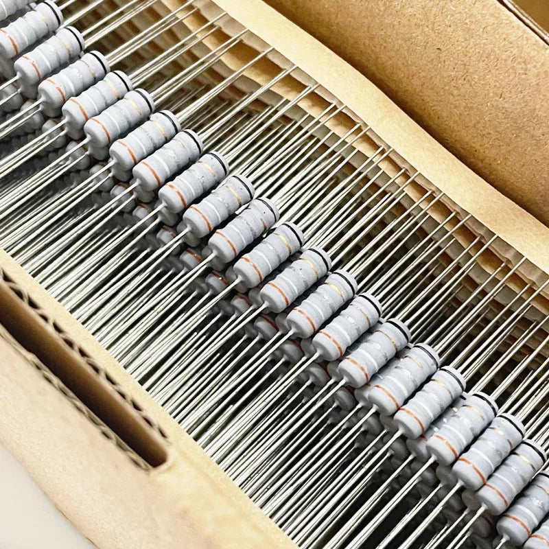 50PCS Wire Fuse Wirewound Resistor Fuse Resistance 1W 0.1 0.15 0.22 0.33 0.47 0.5 1 1.5 2.2 3.3 4.7 5.1 10 20 47 68 100  200Ohm