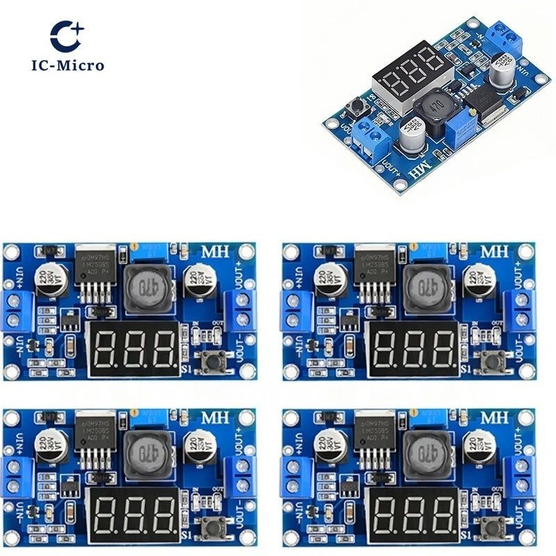 1-10PCS LM2596 DC DC Step Down Converter Voltage Regulator LED Display Voltmeter 4.0~40 to 1.3-37V Buck Adapter Adjustable Power