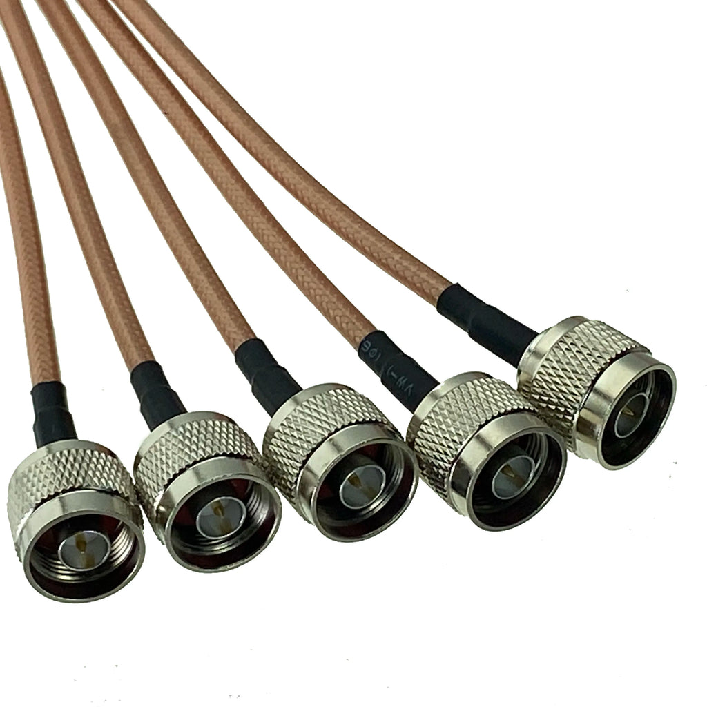 RG400 Double N Male Plug to N Male Plug Crimp Connector RF Pigtail Coax Jumper Cable Wire terminals 6inch~10FT