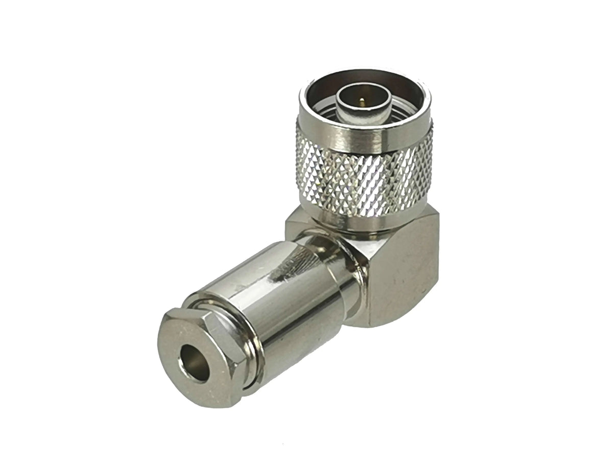 1pcs N Male Plug Connector Clamp RG58 RG142 / RG8X / RG5 RG6 / RG8 LMR400 Cable RF Coaxial Brass Right Angle & Straight Wire