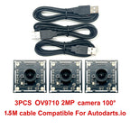 3Pcs IMX179/OV2710/OV2735/OV9732 USB Camera Module 100° 30FPS No Distortion Compatible For Autodarts.io Win Mac Linux Raspberry