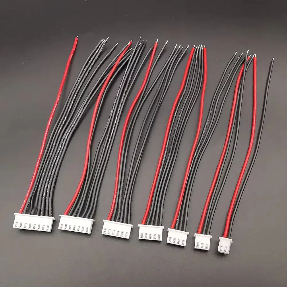 5Pcs JST XH 1S 2S 3S 4S 5S 6S 7S Lipo Battery Balance Charger Cable IMAX B6 Connector Plug 22AWG Silicone Wire 10cm 20cm