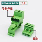 2EDG-UKR-5.08mm Rail Mounted Plug-in Terminal Block Connector 2EDG 5.08mm 2P 3P 4P5P-24Pin Screw Free Guide Rail Docking KD Plug