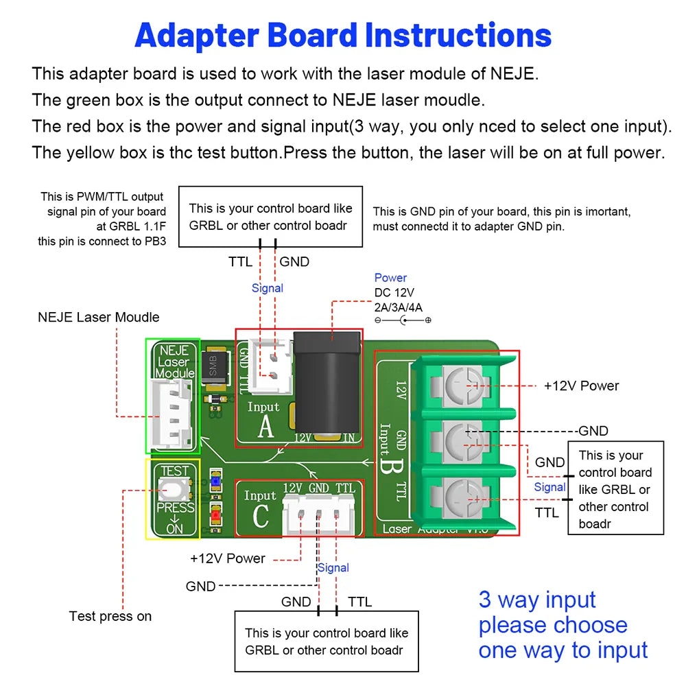 NEJE 7W Diode Laser Engraver Cutting Module Kit Professional DIY Enjoyment - FAC technolog 15mm Wood Depth Engraving