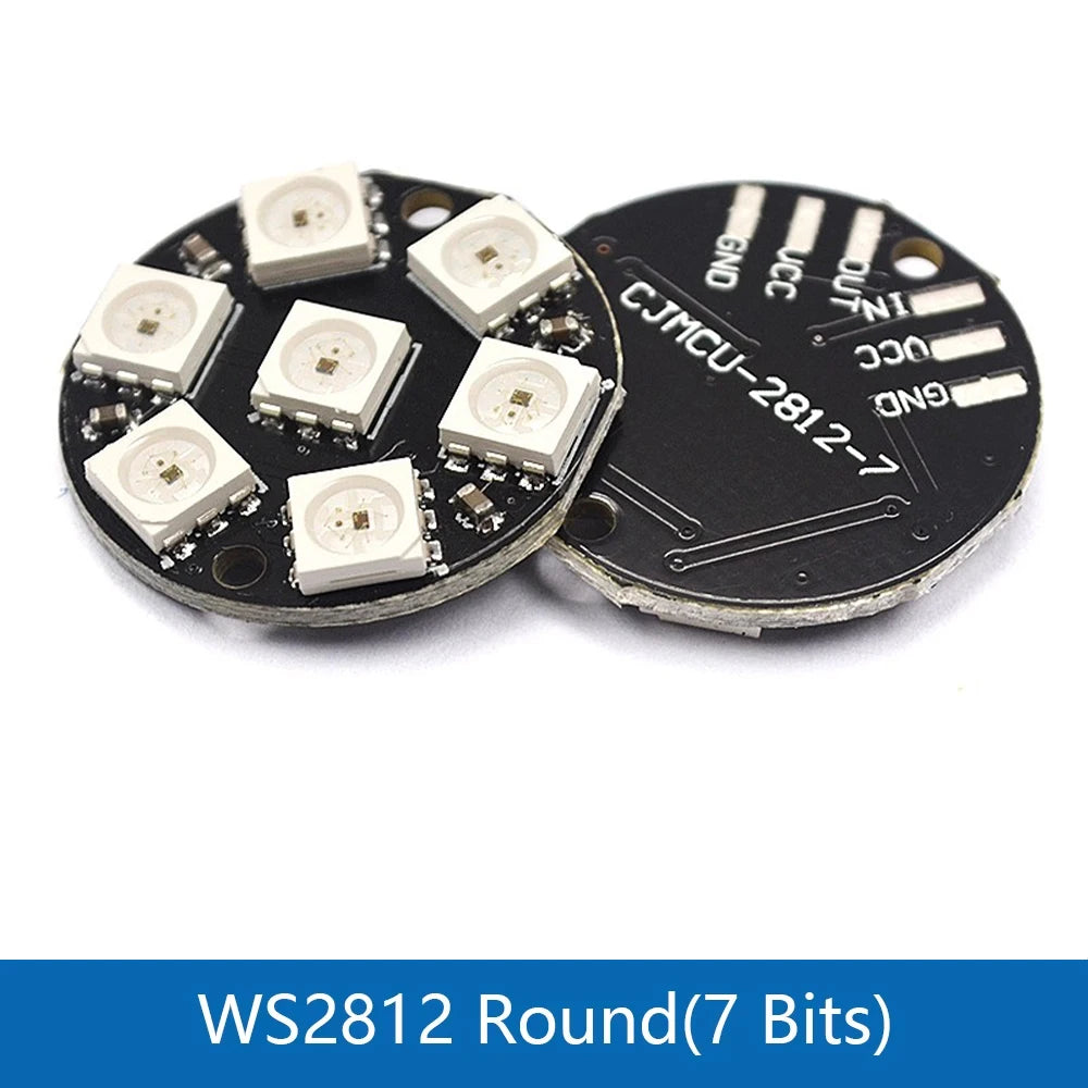 5V 1Bit 3 4Bit 7 8Bit 9 12Bit 16Bit 24Bit 32Bit 64 Bits WS2812 5050 RGB LED Ring Lamp Light + Integrated Drivers For Arduino Diy