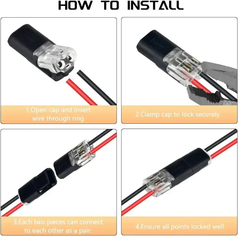 Waterproof  2 Pin Way Plug Car Electrical Connector Wire Cable Automotive Electrical Connectors Strip Terminal Connection