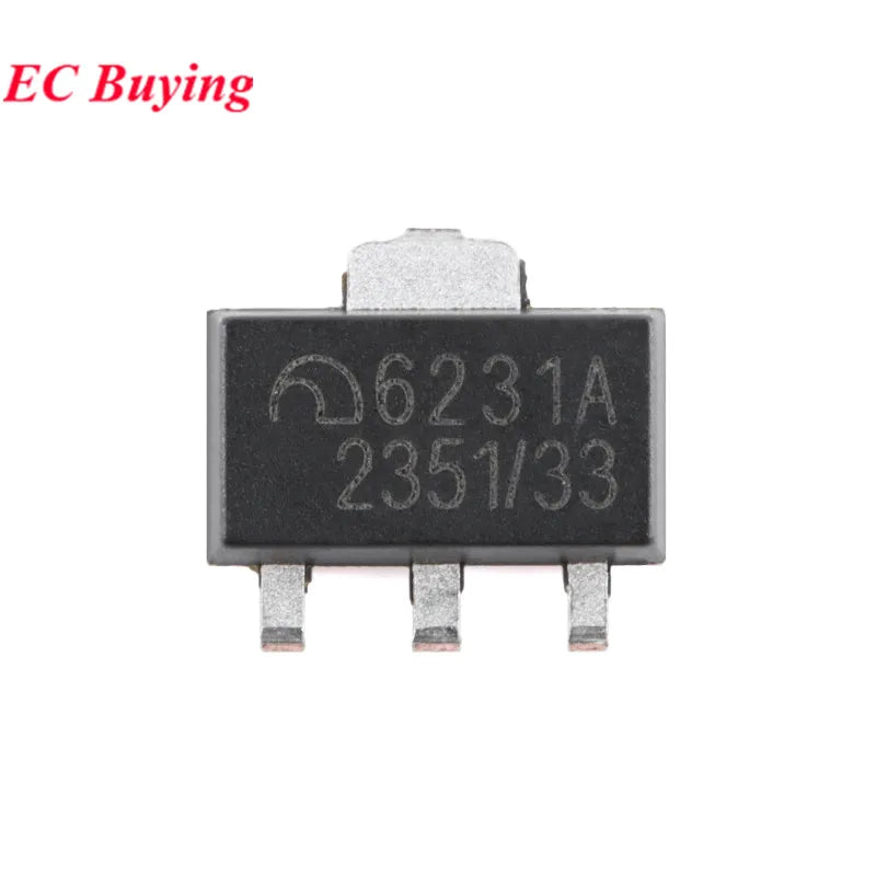 50Pcs/10pcs ME6231 6231A ME6231A33PG SOT-89-3 3.3V Low Power High Precision High PSRR LDO Linear Regulator Chip IC