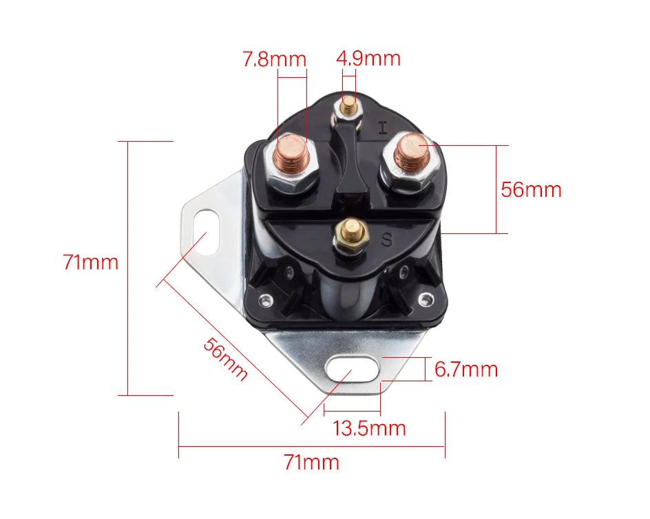 12V DC Metal Car Motor Starter Solenoid Relay Contactor 150A High Current For Auto Lawn Mowers Tractor Marine Power Accessories