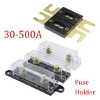 30A-500A Fuses AMP ANL Fuse Holder Bolt-on Automotive Fuse Holders Fusible Link with Fuse