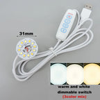 DC 5V USB Dimmer 31mm 50mm Warm White 3W 10W LED Lights 5730 Chip Single Reading Night Desk Book Tablet Lamp Switch Cable