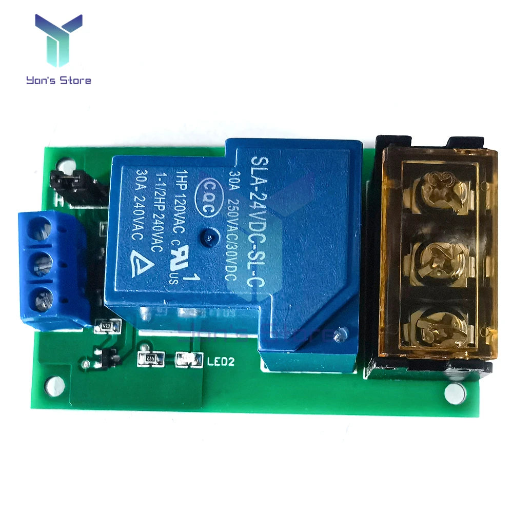 30A High Power Relay Module Single Channel High and Low Level Trigger Optocoupler Isolation 5V 12V 24V Relay Module