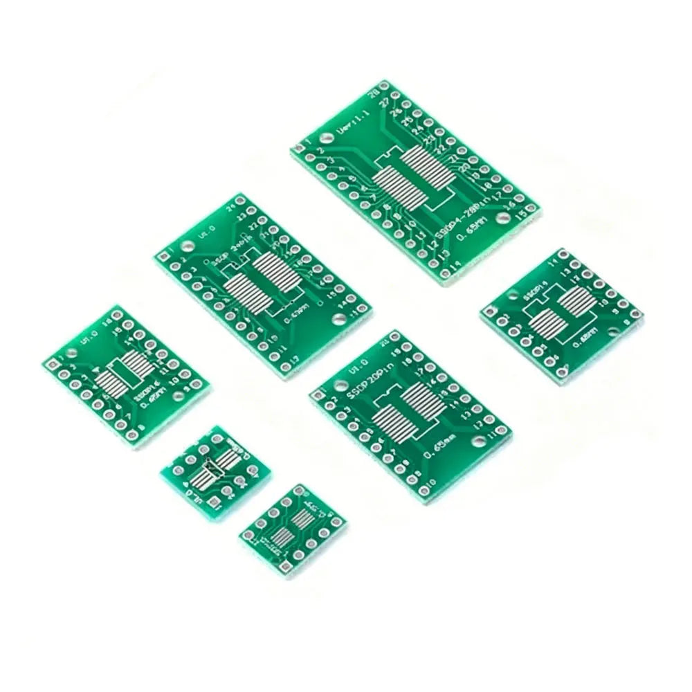 10pcs SOP to DIP patch adapter board SOP8 SOT23 10 SOP16 SOP20 24 SOP28 TSSOP TQFP QFN IC test board PCB double-sided printing
