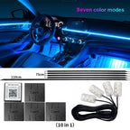 14/18 in 1 Led Acrylic Car Ambient Light RGB 64 213 Color Symphony Acrylic APP Streamer Atmosphere Lamp Kit One Zone Dual Zone