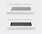 ENMG Direct Insertion 8A 300V DB9 Serial Terminal Block 9 pole 15db25 37 44 50 78 pin male female terminal block rail type D-SUB