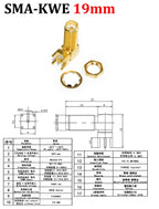 Cltgxdd 1/5/10pcs SMA-KE/KWE SMA Female Jack Adapter Solder Edge PCB Mount Antenna Base RF Copper Coaxial Connector Plug Socket