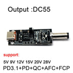 PD3.1 Decoy Fast Charging 28V 20V 15V 12V 9V 5V Voltage Trigger QC PD TO DC XT30 XT60 USB Power Delivery Model Aircraft Charger