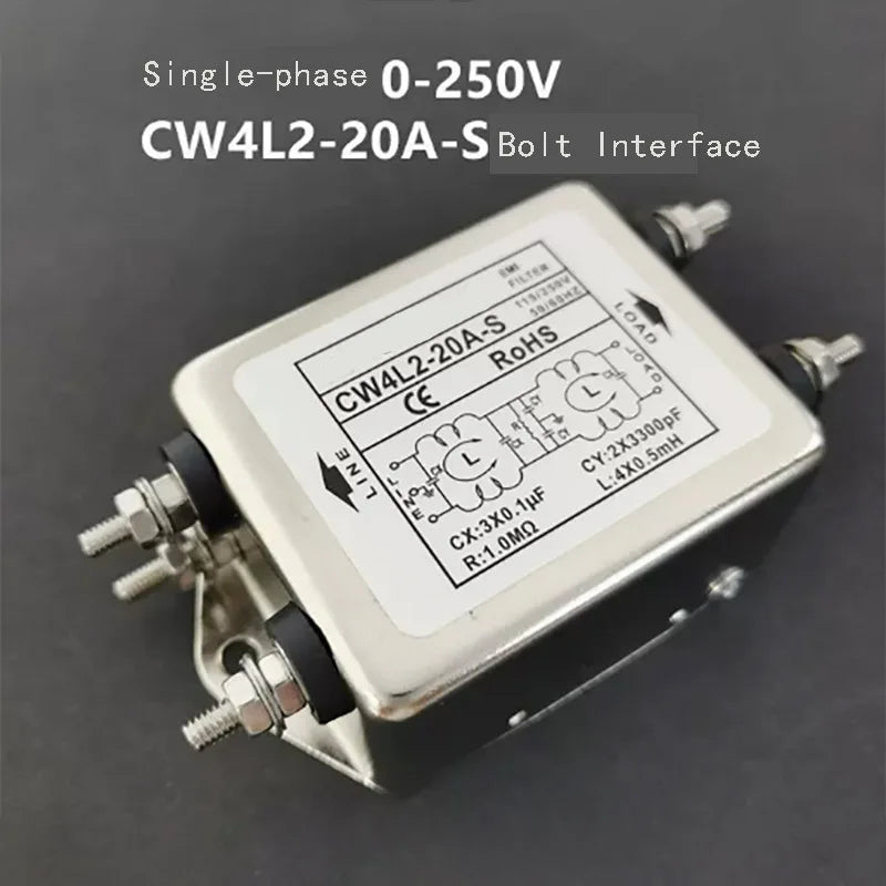 New 220V AC Anti-interference Power Supply EMI Filter CW4L2 CW4L2-20A-S CW4L2-6A-S CW4L2-10A-S CNC Purifier for Enhanced Perform